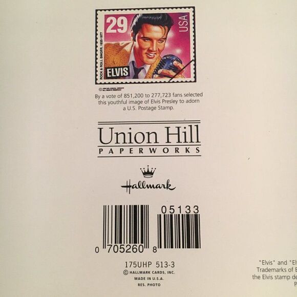 Elvis Hallmark Greeting Cards (3) - Picture 5 of 6
